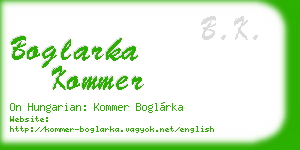 boglarka kommer business card
